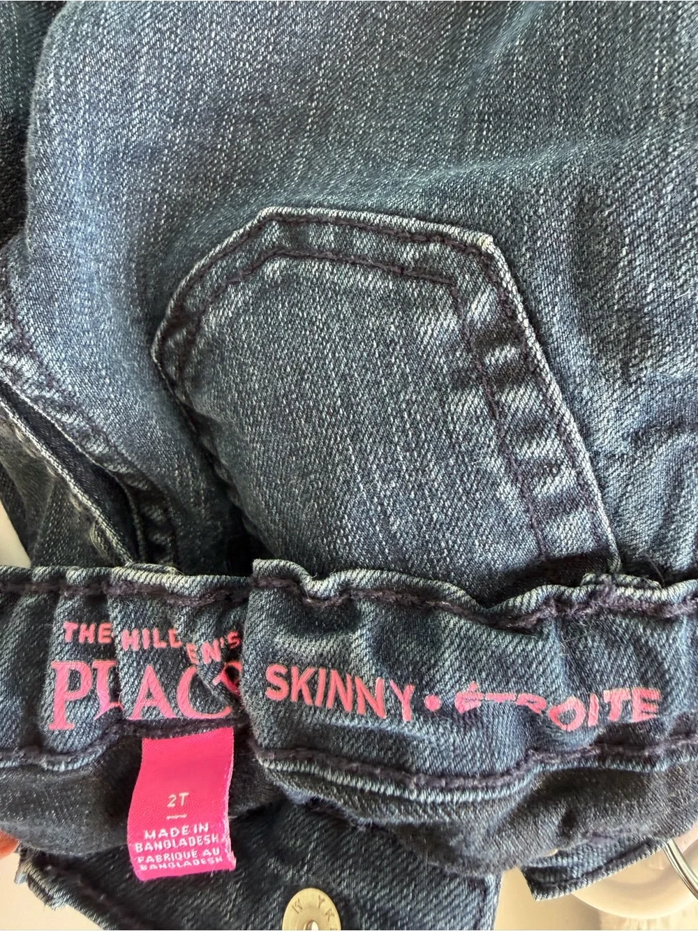 The Children’s Place Girls 2T Dark Wash Skinny Jeans Adjustable Waist